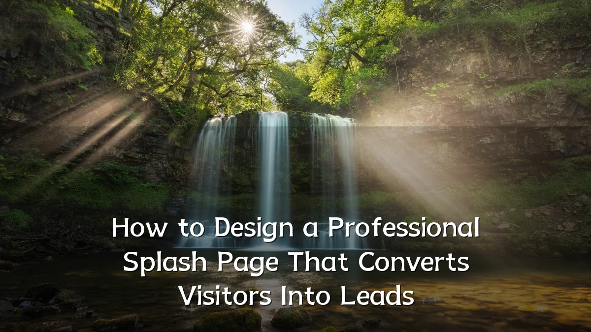 How to Design a Professional Splash Page That Converts Visitors Into Leads