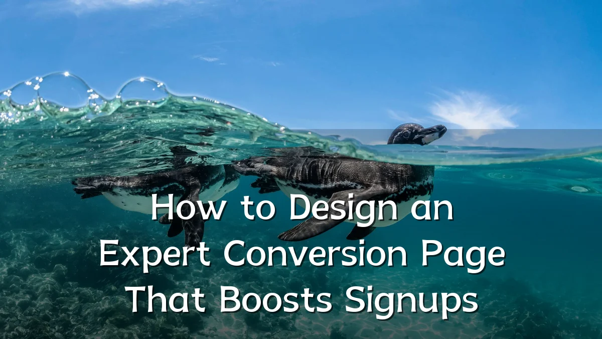 How to Design an Expert Conversion Page That Boosts Signups