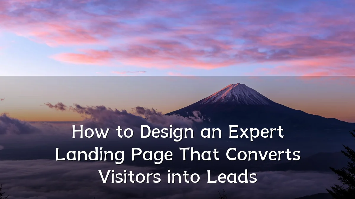 How to Design an Expert Landing Page That Converts Visitors into Leads