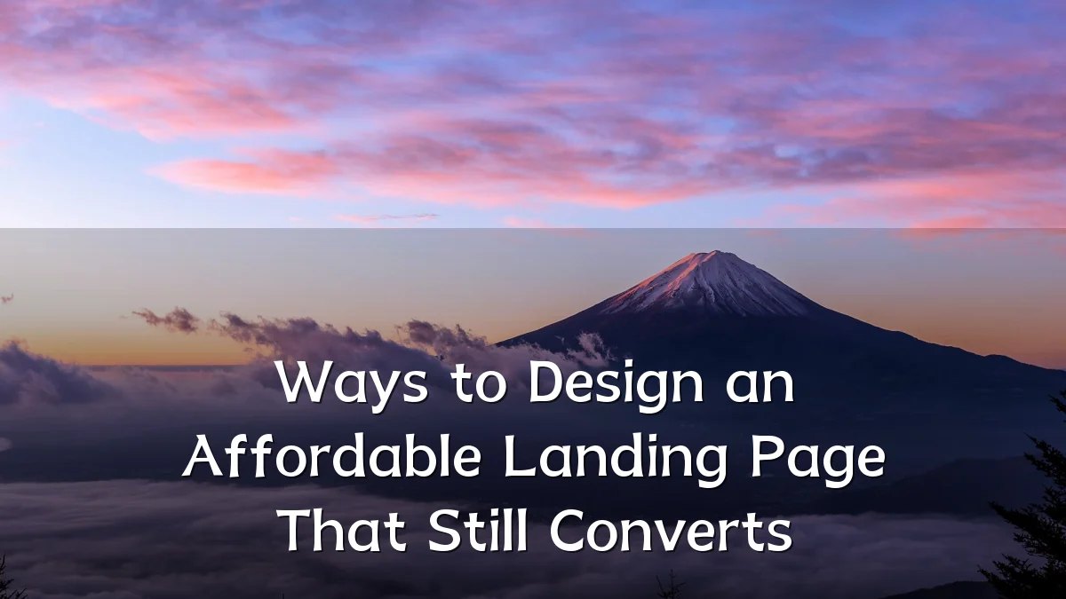 Ways to Design an Affordable Landing Page That Still Converts