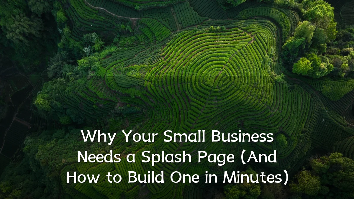 Why Your Small Business Needs a Splash Page (And How to Build One in Minutes)