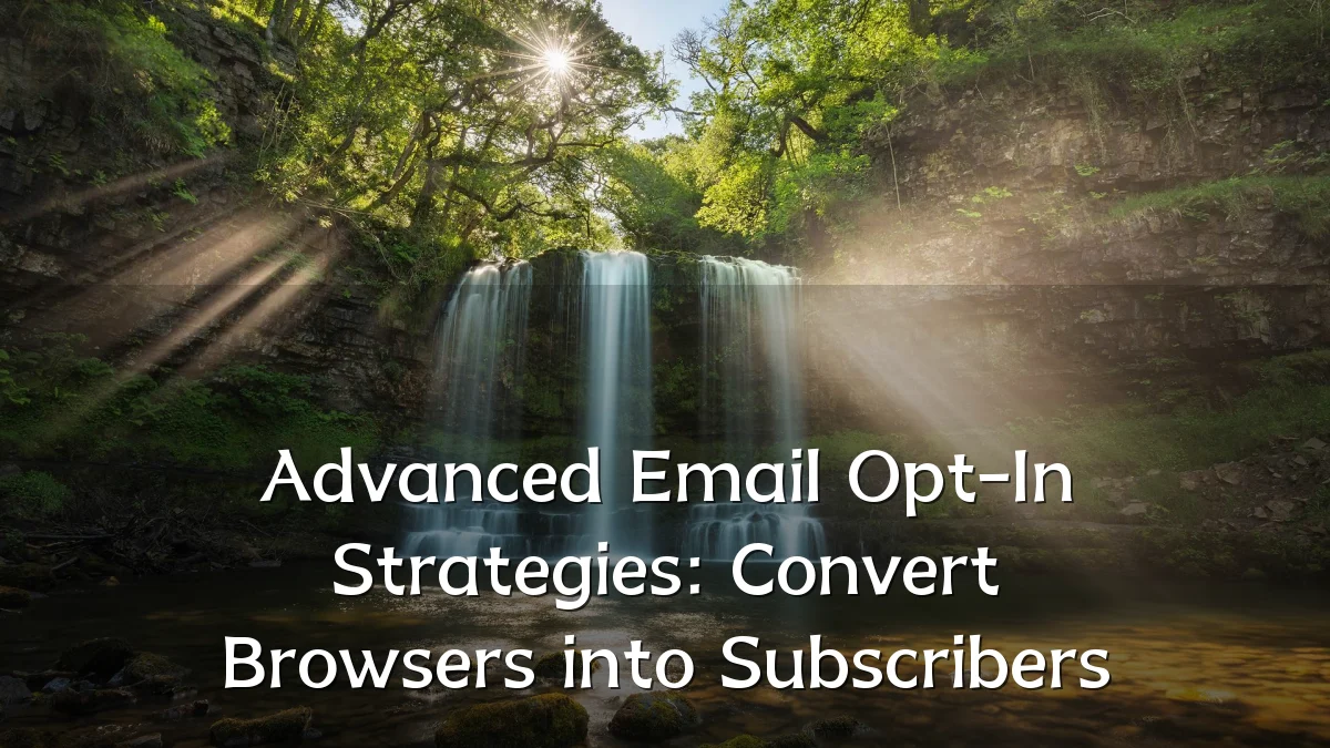 Advanced Email Opt-In Strategies: Convert Browsers into Subscribers