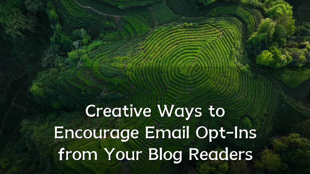 Creative Ways to Encourage Email Opt-Ins from Your Blog Readers