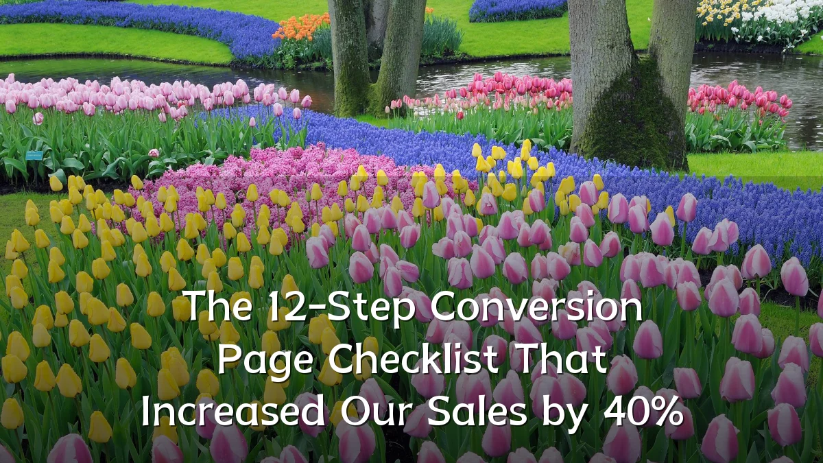 The 12-Step Conversion Page Checklist That Increased Our Sales by 40%