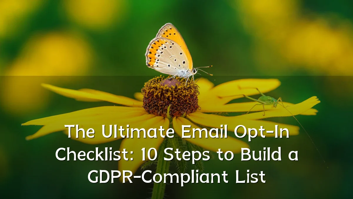 The Ultimate Email Opt-In Checklist: 10 Steps to Build a GDPR-Compliant List