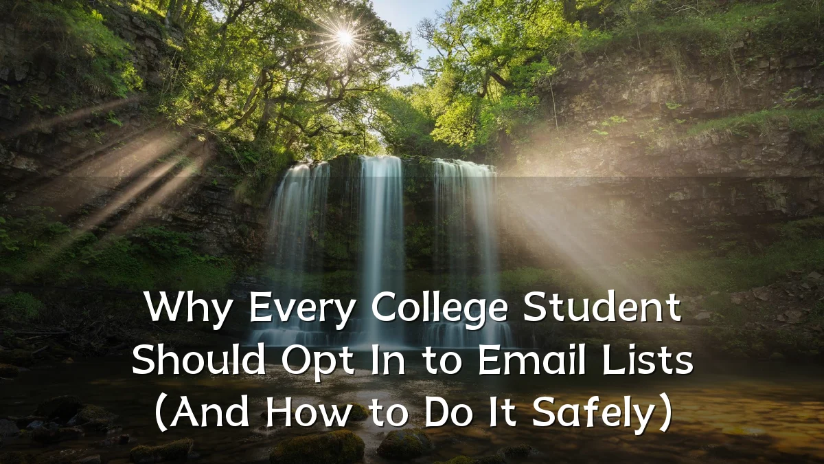 Why Every College Student Should Opt In to Email Lists (And How to Do It Safely)